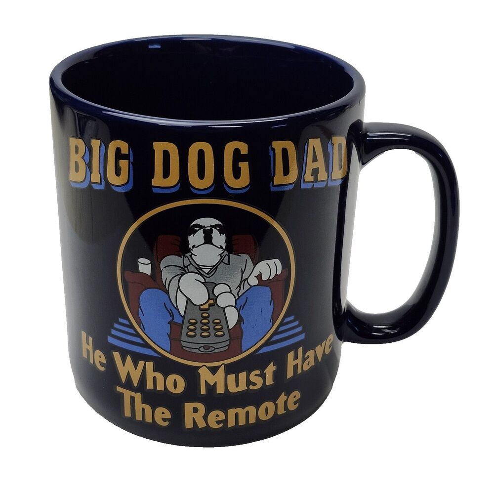 Vintage 2000 Big Dogs Oversized Coffee Mug Large 24-32oz Y2K St. Bernard Ceramic
